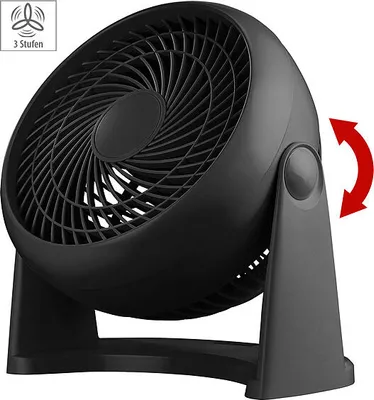Produktbild von Zimmer-Ventilator Neigbarer Boden- & Wandventilator mit 23 cm Rotor-Durchmesser, 50 Watt (