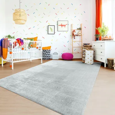 Produktbild von TT Home Teppich Kinderzimmer Waschbar Rutschfest Kinderteppich Junge Mädchen Weich Pastell Größe 120x170 cm