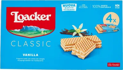 Produktbild von Loacker Waffeln | Loacker Waffelklassiker Vanillewaffeln Mit Madagaskar Bourbon Vanillecreme | Loacker Kekse | Loacker Schokolade | 180 Gramm Total