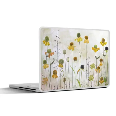 Produktbild von MuchoWow® Laptop Aufkleber Sticker Cover Stilleben - Ölfarbe - Pflanzen 31x22.5 cm - Laptop-Deko