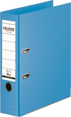 Produktbild von Falken Chromocolor-Voll-PP-Ordner A4, S80, mit Einsteckschild hellblau
