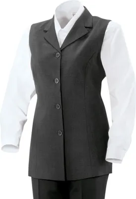 Produktbild von Damenweste lang Fb. anthrazit Gr. 36 : 53% Polyester 43% Schurwolle 4% Elasthan : 36 : anthrazit
