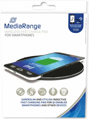 Produktbild von MediaRange Induktive Ladestation schwarz, 15 Watt