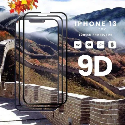 Produktbild von 2-Pack iPhone 13 Pro-2 Pack Displayschutzfolie - Gehärtetes Glas 9H - Super Qualität 3D