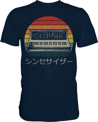 Produktbild von Retro Modular Synthesizer Musikproduzent Analog Japan T-Shirt – Navy / L