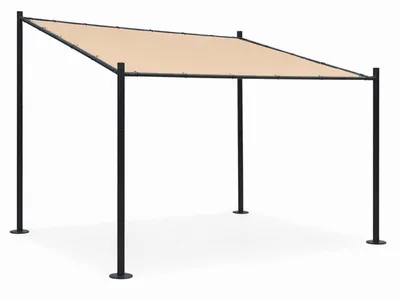 Obrázek produktu pro MultiGarden DN-FG-871 Zahradní pergola s ocelovou konstrukcí 3 x 3 m, béžová