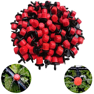 100x 1/4" verstellbare Sprühdüsen für Tropfbewässerung