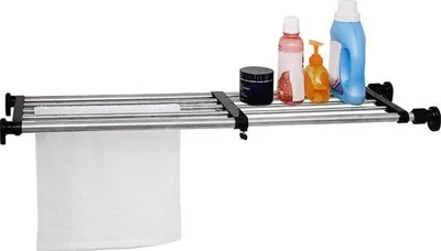 Immagine prodotto di Portasciugamani doppio da parete in acciaio inossidabile di alta qualità, doppio, per bagno e cucina, 50 cm