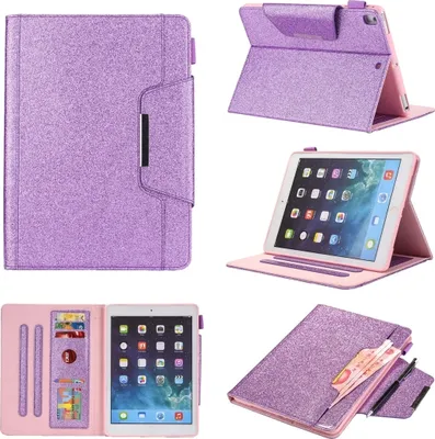 Produktbild von Mobigear Luxury iPad 8 (2020) Hülle Klapphülle + Stifthalter - Lila
