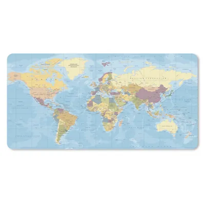Produktbild von MuchoWow® Mauspad Mousepad Weltkarte - Statistisch - Jahrgang 60x30 cm - Mousepads - Maus Mat - Pad - Mausunterlage - Nachhaltig