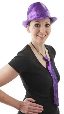 Produktbild von Paillettenkrawatte Krawatte Pailletten lila lilane Pailettenkrawatte Giltzer Pailetten