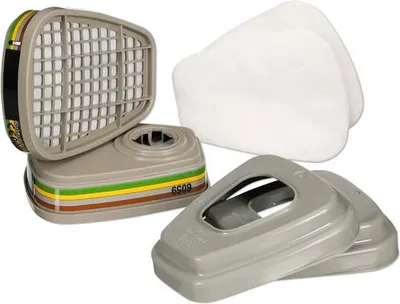 Produktbild von Filterkit für Masken für Farbspritzarbeiten der Serie 6000 pro 3M™ 6004BC1, Schutzstufe ABEK1P3, 2 Stück