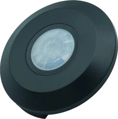 Obrázok produktu pre PIR detektor pohybu stropný čierny okrúhly Ø10cm ultra plochý Idealed