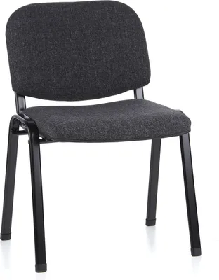 Produktbild von hjh OFFICE Vierfußstuhl XT 600 SW Stoff Stuhl bis 100 kg belastbar
