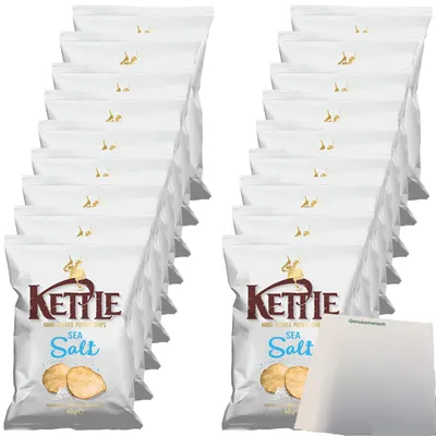 Produktbild von Kettle Chips mit Meersalz VPE (18x40g Packung) + usy Block