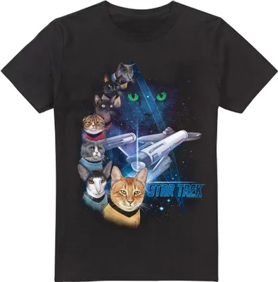Produktbild von Star Trek - "Feline Galaxy" T-Shirt für Herren TV5598 (XL) (Schwarz)
