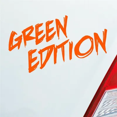 Produktbild von Auto Aufkleber Green Edition Auto Car Tuning Motorrad 15x7 cm Orange Sticker Heckscheibenaufkleber