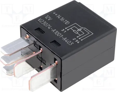 Immagine prodotto di 1 relè: elettromagnetico, 20A, per veicoli, con bobina: 12VDC, 119Ω, codice prodotto: 4-1904124-3