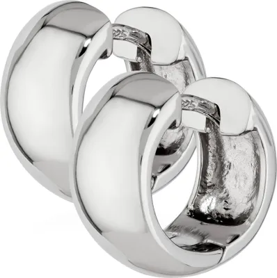 Produktbild von Paar 925er Sterlingsilber Klappcreolen Ohrringen 14 X 7,4mm Anlaufgeschützt 4811