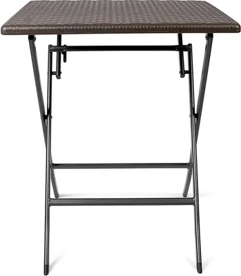 Obrázok produktu pre Záhradný stôl PA-8984, skladací stôl, odkladací stôl, hnedý, 61,5 x 61,5 x 72,5 cm