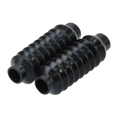 Image de Jeu de soufflets de fourche en caoutchouc noir (150/25/30mm) pour Kreidler Florett réservoir à oeufs K54/OM K53 (1957-1966)