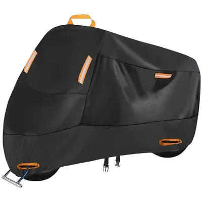Produktbild von Motorrad Abdeckplane Outdoor, Wasserdicht 210D Motorradplane, Schwarz, Größe: M(200x90x100cm)