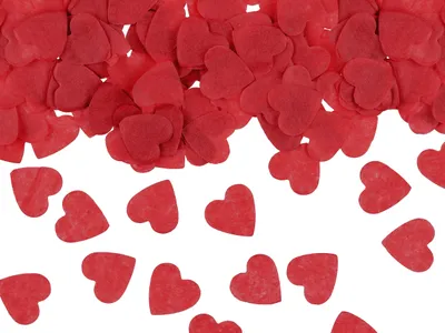 Immagine prodotto di Cuori di carta a coriandoli rossi 15g