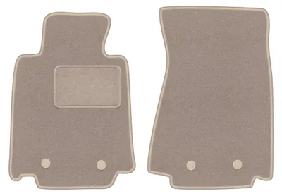 Productafbeelding van Velours voormatten voor Nissan 370Z 2009-2020 (coupé) – 2-delig, beige, op maat – Wielganizator LUX