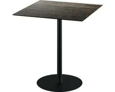 Produktbild von Urban Terrassentisch Schwarz gestell + Riverwashed Wood HPL 70x70 cm