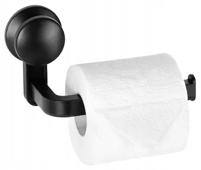 Produktbild von Vilde Toilettenpapierhalter Schwarz Saugnapf Ohne Bohren