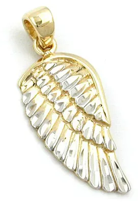 Produktbild von Anhänger Goldanhänger Engelsflügel Flügel aus 375 Gold bicolor für Damen