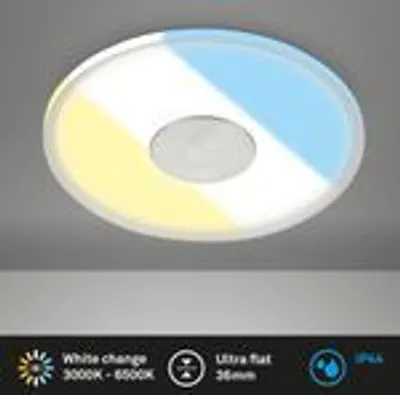 Produktbild von LED Einbaustrahler Bad IP44 CCT Einbauleuchte Flach Silberfarbig 12 x 3,6 cm