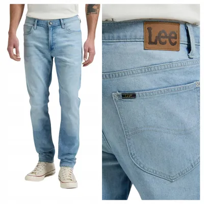 Produktbild von Lee | Herren Jeans Luke Blue Slim Fit Blau Baumwolle Stretch W36 L32 Denim Hose 5-Pocket klassisch bequem Freizeit Alltag Casual Jeanshose