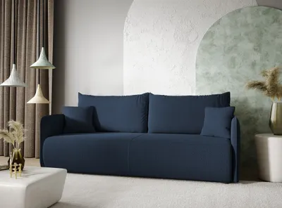 Produktbild von Sofa 2-Sitzer mit Schlaffunktion CALGARY Stoff Curio Dunkelblau