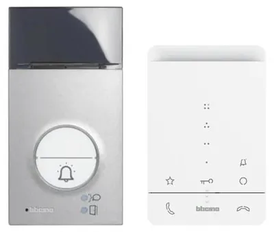 Produktbild von BTICINO Flex"ONE Audio-Set mit Türstation LINEA3 000 (1 und 2 Ruftasten) + CLASSE100 A16E, 1 Stk.