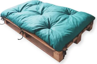 Produktbild von 4L Textil Sitzkissen Palettenkissen Gartenpolster Bankkissen Bankpolster Polsterauflage Auflage für Gartenbank (120x80 cm, Türkis)