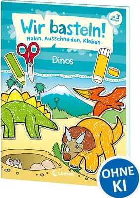 Produktbild von Wir basteln! - Malen, Ausschneiden, Kleben - Dinos