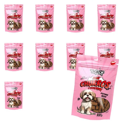 Produktbild von Tuftuf | Hundeleckerli Tuftuf Mini Churros - 10x100g - Weiche Rindfleisch Snacks - Ergänzungsfuttermittel