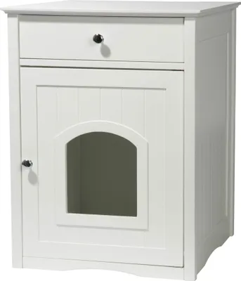 Produktbild von dobar Designer-Katzenschrank "le" (weiß) mit Schublade 52x48x63cm