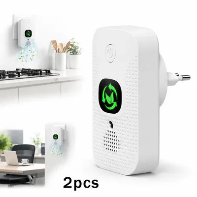 Produktbild von Luftreiniger 2er Set mit Luftionisator, Mini Ionisator für Schlafzimmer, Büro und Küche, filterloser Geruchsentferner gegen Rauch, Haustiergerüche und schlechte Luft
