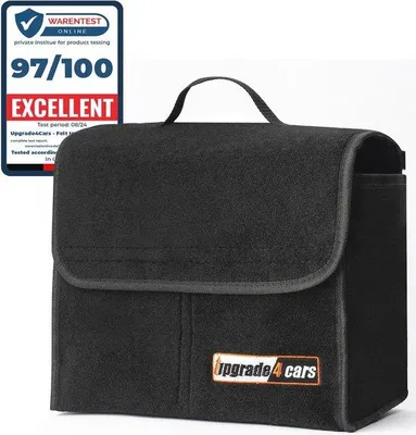 Produktbild von Famanu Kofferraummatte aus Filz mit Klettverschluss - Auto Organizer für Werkzeuge - Schwarz