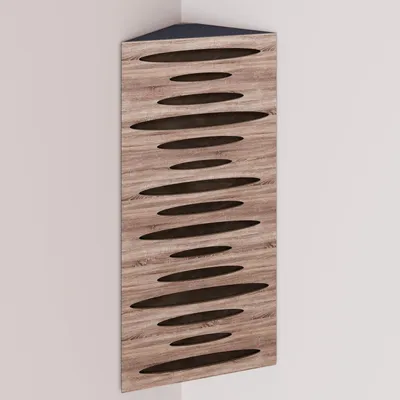 Obrázek produktu pro Balení po 2 kusech – Úzká akustická rohová basová past s sametovým potahem | 50 x 23 x 10 cm | Odraz – zvuková izolace | [PULSE – Sonoma | Hnědá]