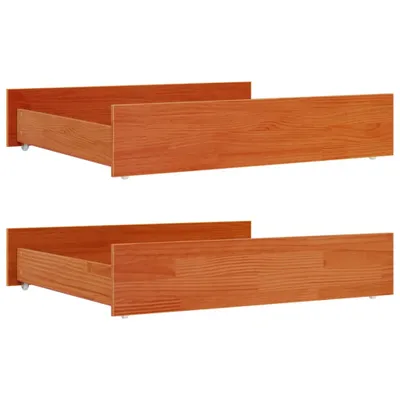 Produktbild von Bettschubladen 2 Stk. Wachsbraun Massivholz Kiefer