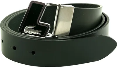 Produktbild von LACOSTE Leder Gürtel Plain Leather Belt W95 Sinople dunkelgrün