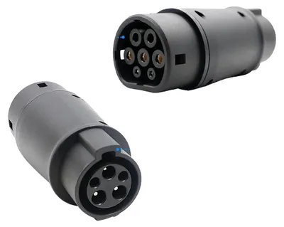 Image de Adaptateur pour chargeur EV, compatibilité type 1 vers type 2, conception durable, type 1 vers type 2