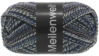 Produktbild von Lana Grossa - Meilenweit 100g Denim Mix Black 4658 schwarz ecru blaugrau taupe dunkelpetrol anthrazit