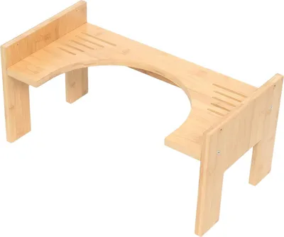 Image de Tabouret de toilette en bambou, tabouret de toilette et de marchepied multifonctionnel, antidérapant, pour enfants et personnes âgées