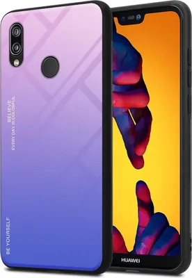 Produktbild von Cadorabo Hülle für Huawei P20 LITE 2018 / NOVA 3E Schutz Hülle in Schwarz Handyhülle TPU Etui Cover Case Tempered Glas