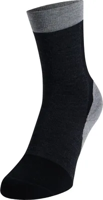 Produktbild von Mittellange Performance Wolle Wandersocken, Uni - Odlo, Farbe:60212 black - odlo graphite grey, Größe:42-44