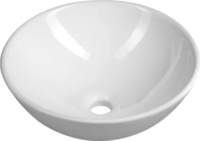 Produktbild von Aqualine Keramik-Waschbecken zum Aufsetzen, Durch. 40cm, Weiß